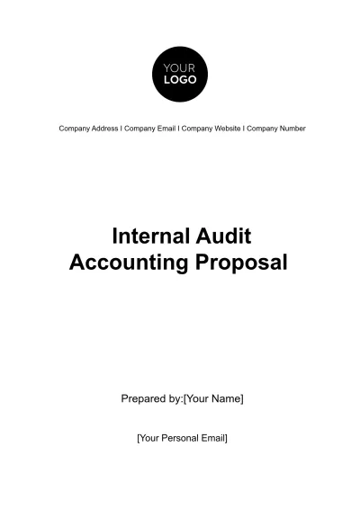 Free Internal Audit Accounting Proposal Template to Edit Online