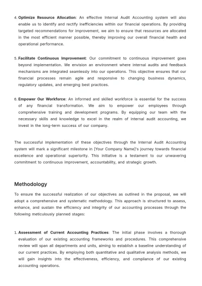Free Internal Audit Accounting Proposal Template to Edit Online