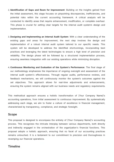 Free Internal Audit Accounting Proposal Template to Edit Online