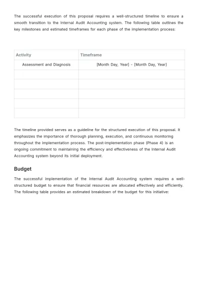 Free Internal Audit Accounting Proposal Template to Edit Online