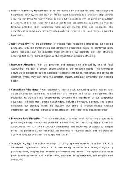 Free Internal Audit Accounting Proposal Template to Edit Online