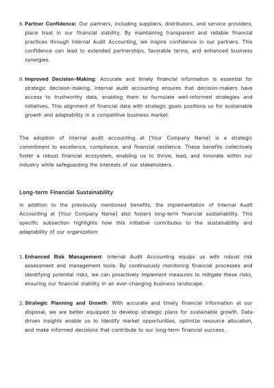 Free Internal Audit Accounting Proposal Template to Edit Online