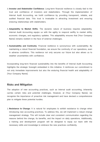 Free Internal Audit Accounting Proposal Template to Edit Online