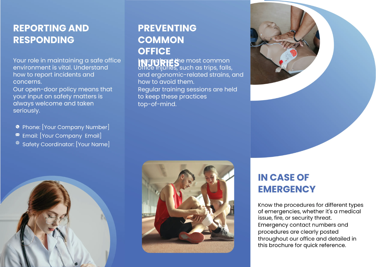 Free Office Safety Procedures Pamphlet Template to Edit Online