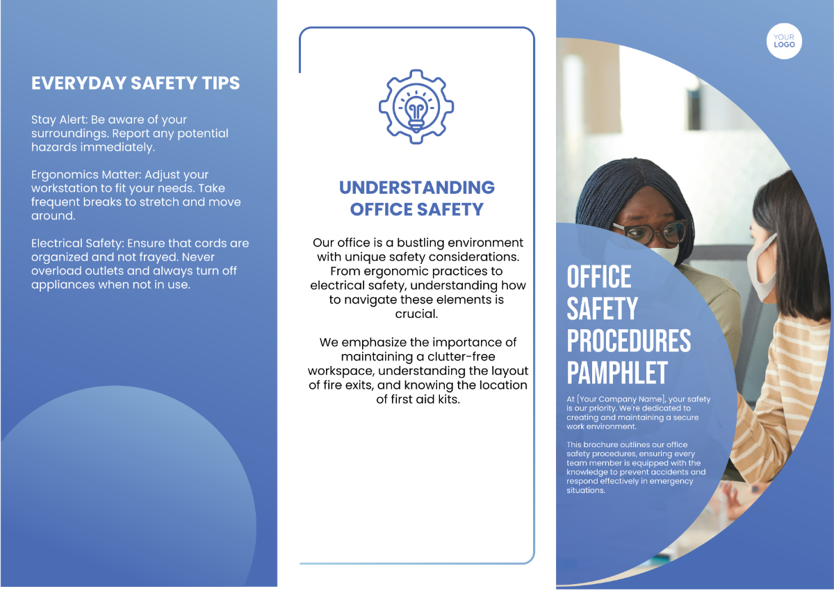 Office Safety Procedures Pamphlet Template