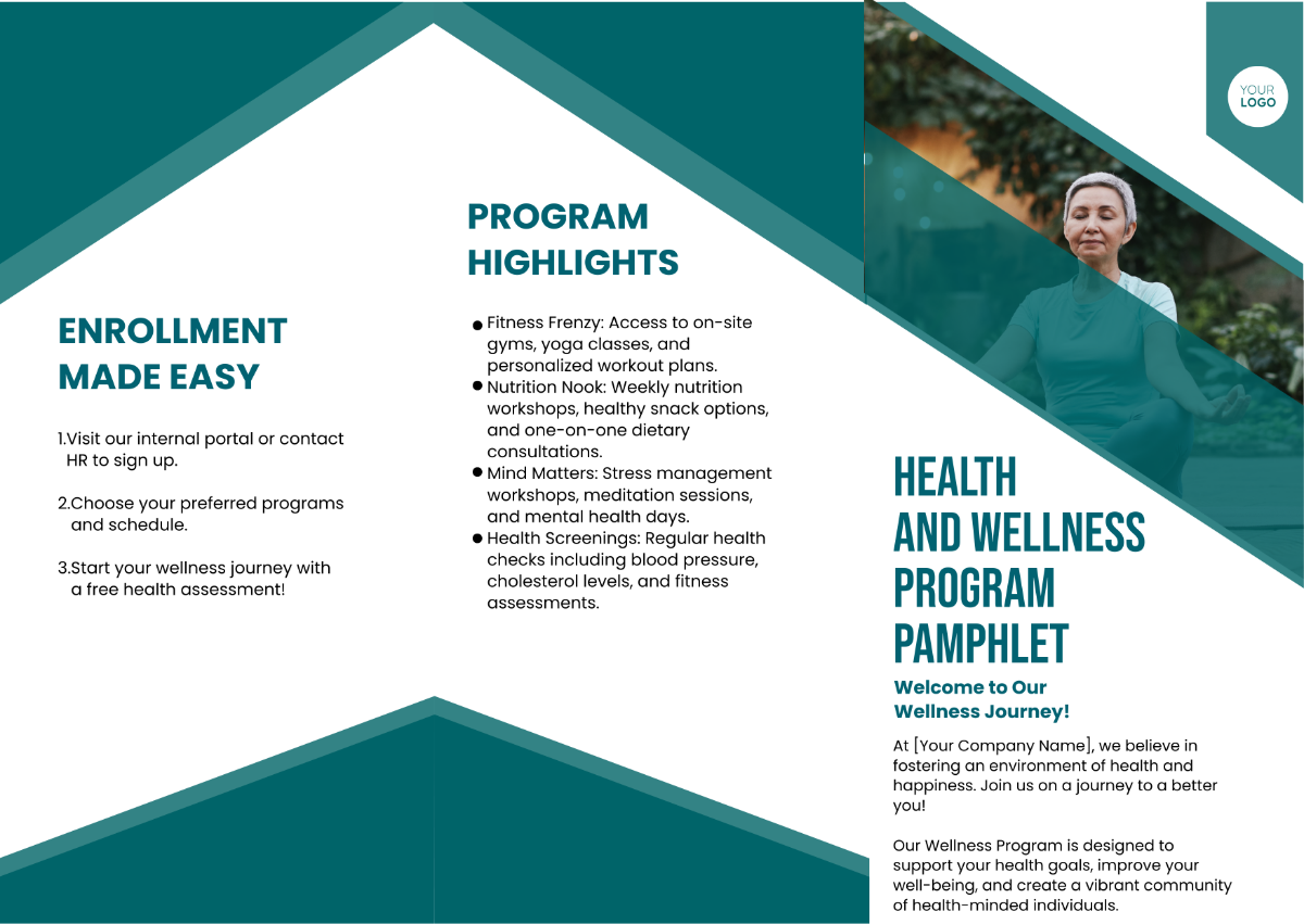 Health and Wellness Program Pamphlet Template