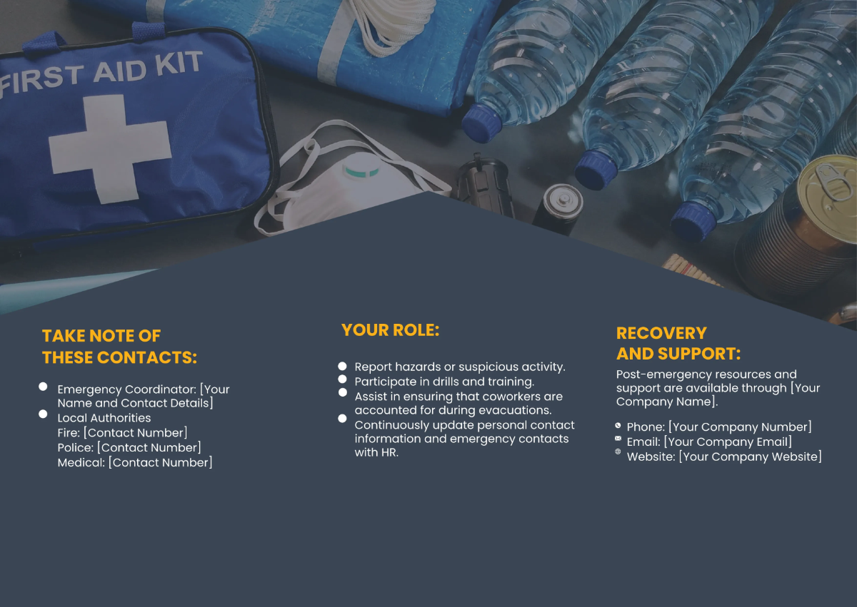 Free Emergency Response Plan Pamphlet Template to Edit Online