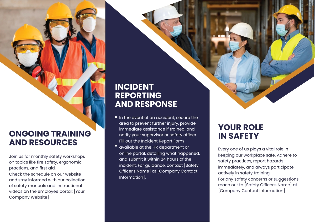 Free Workplace Accident Prevention Pamphlet Template to Edit Online
