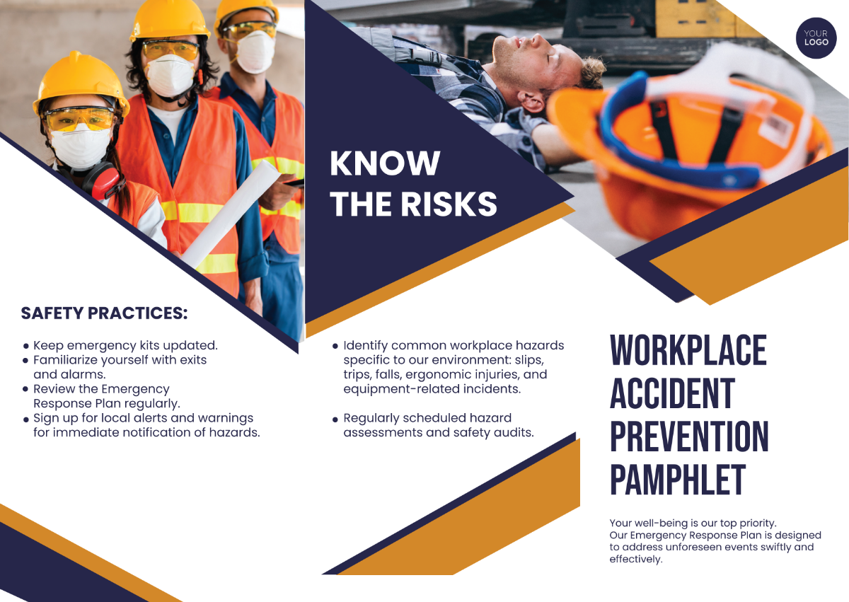 Workplace Accident Prevention Pamphlet Template