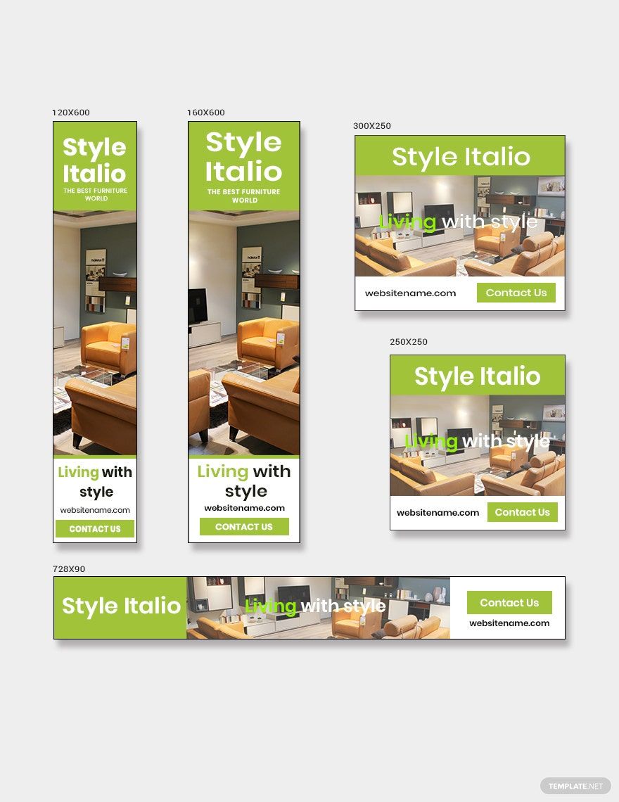Furniture Store Banner Ads Template