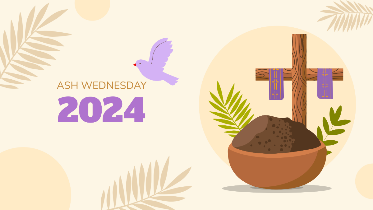 Ash Wednesday 2024 Background Template