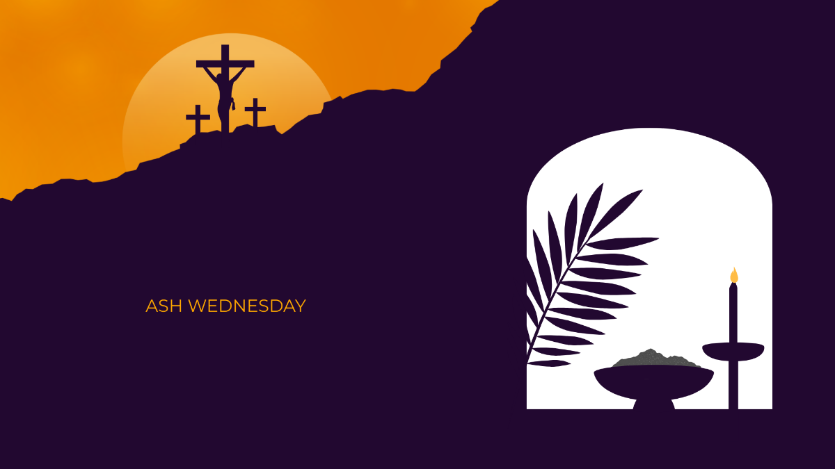 Ash Wednesday Background Template