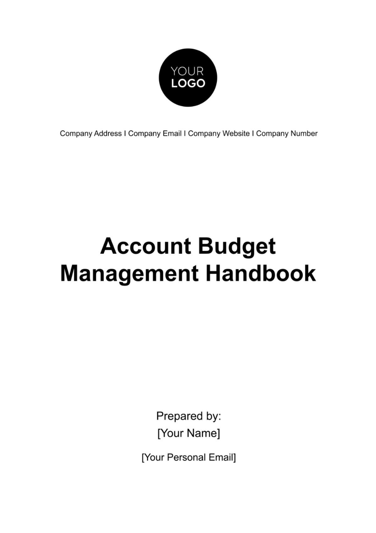 Account Budget Management Handbook Template
