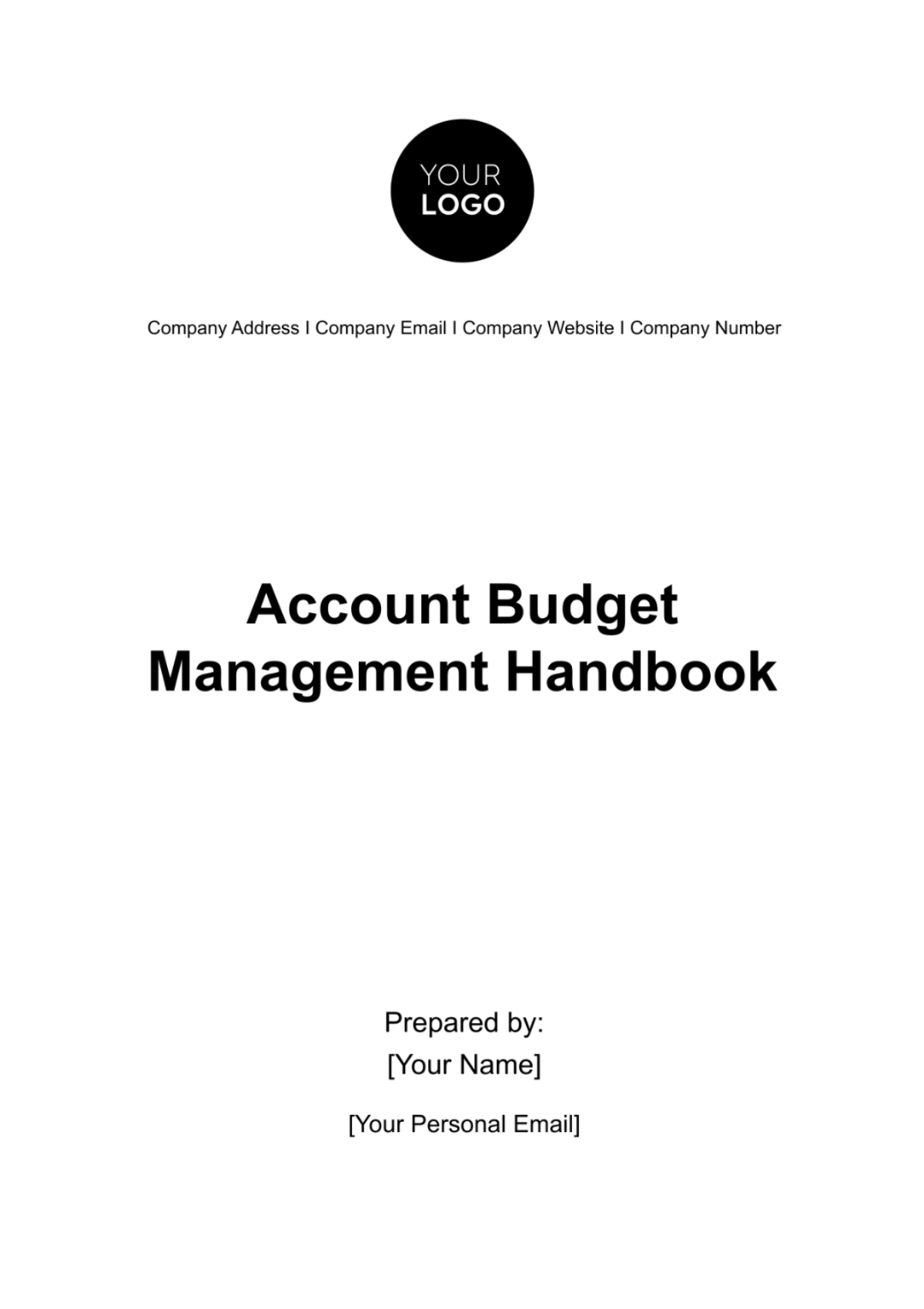 Account Budget Management Handbook Template - Edit Online & Download