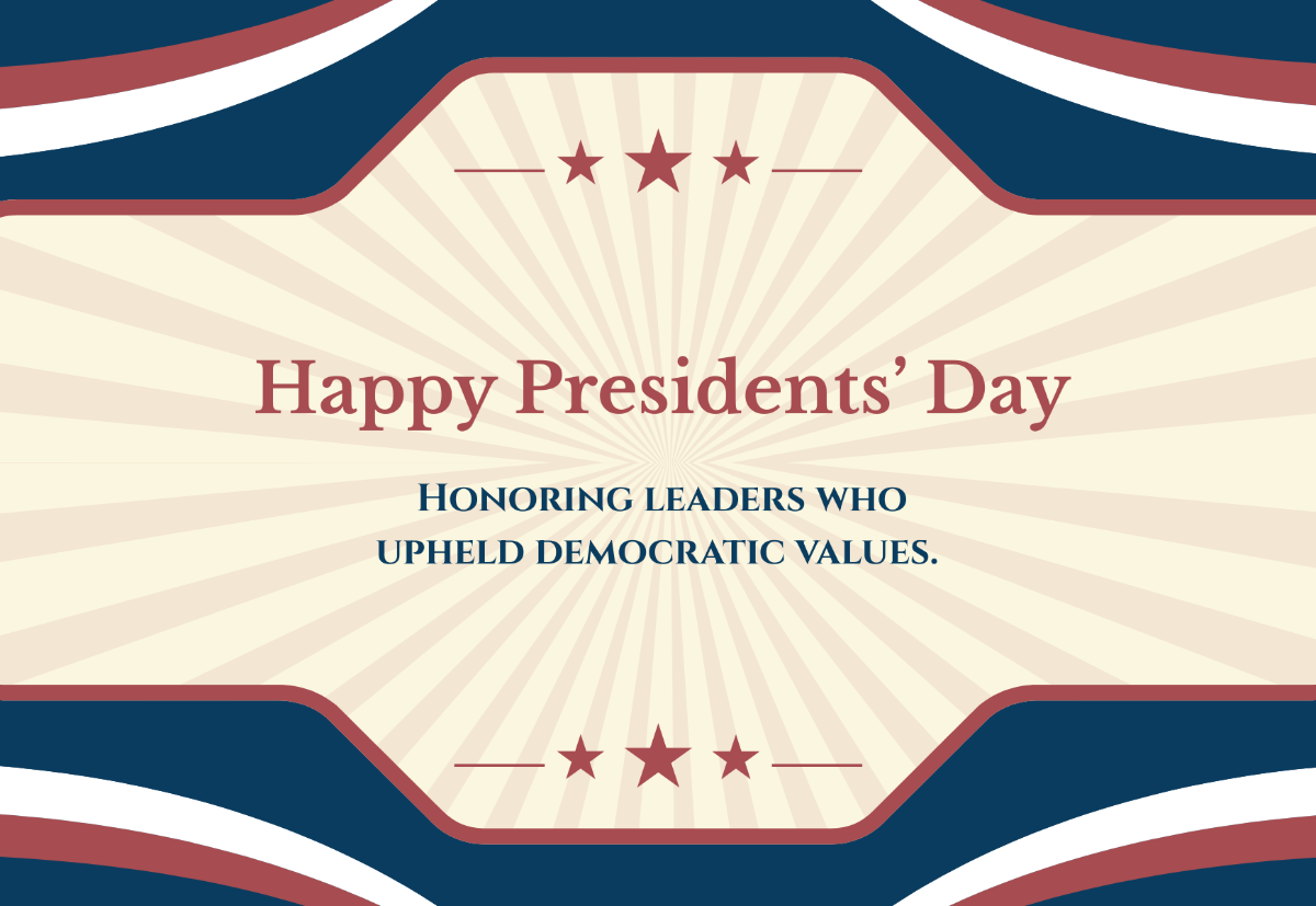 Free Happy President's Day Card Template