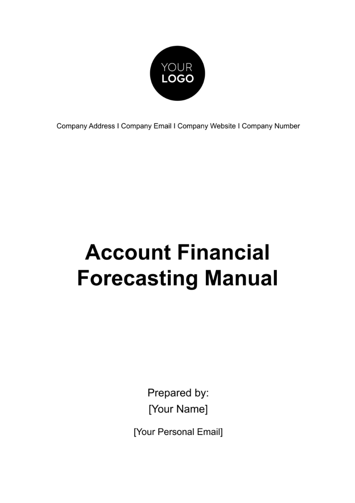Account Financial Forecasting Manual Template