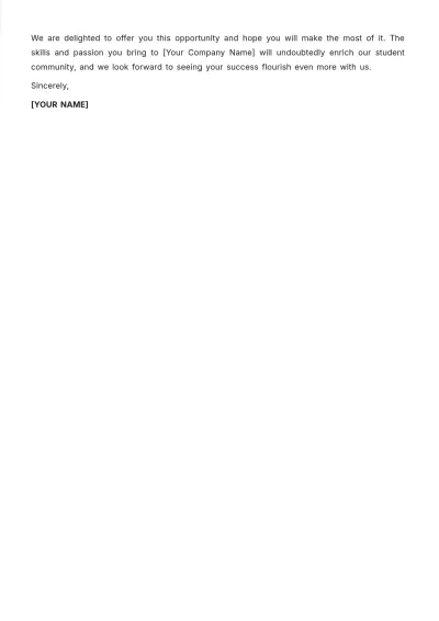 Free College Letter for Students Template to Edit Online