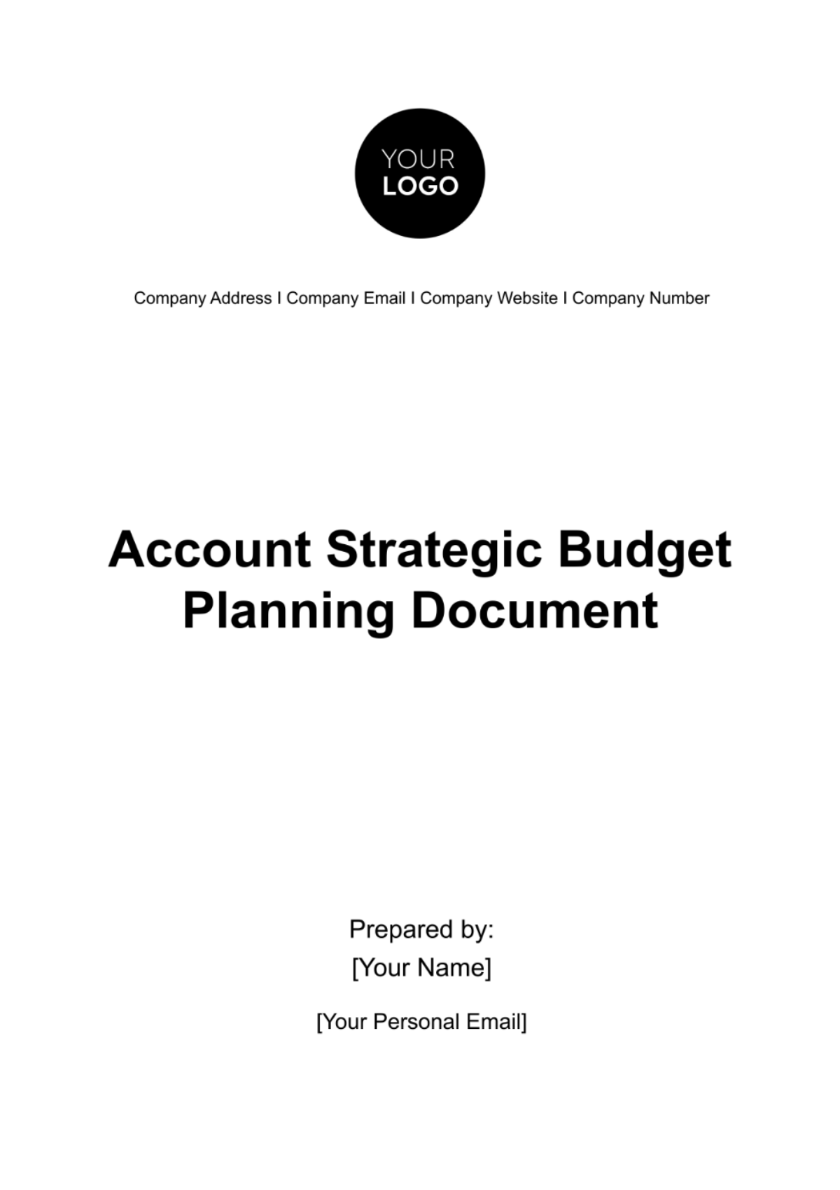 Account Strategic Budget Planning Document Template