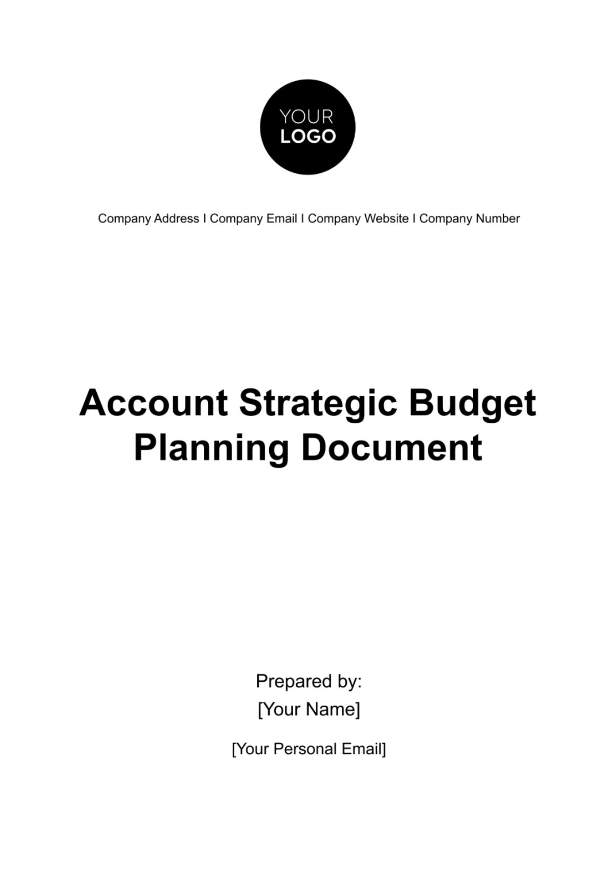 Account Strategic Budget Planning Document Template - Edit Online & Download