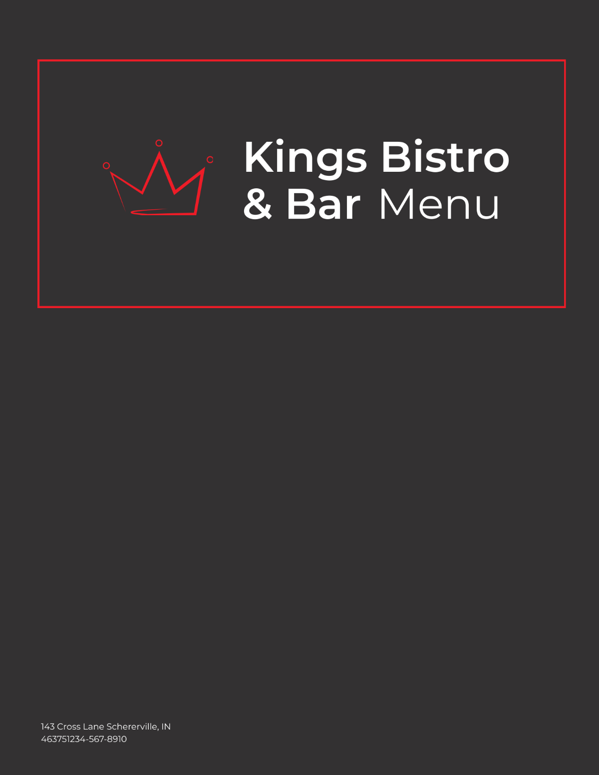 FREE Bar Menu Templates Examples Edit Online Download Template