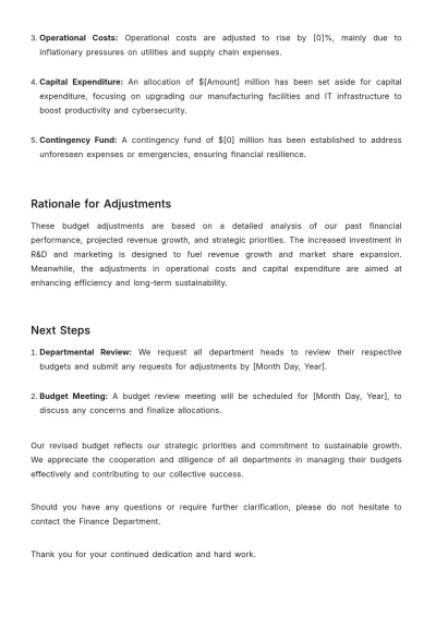 Free Account Budget Notification Template to Edit Online