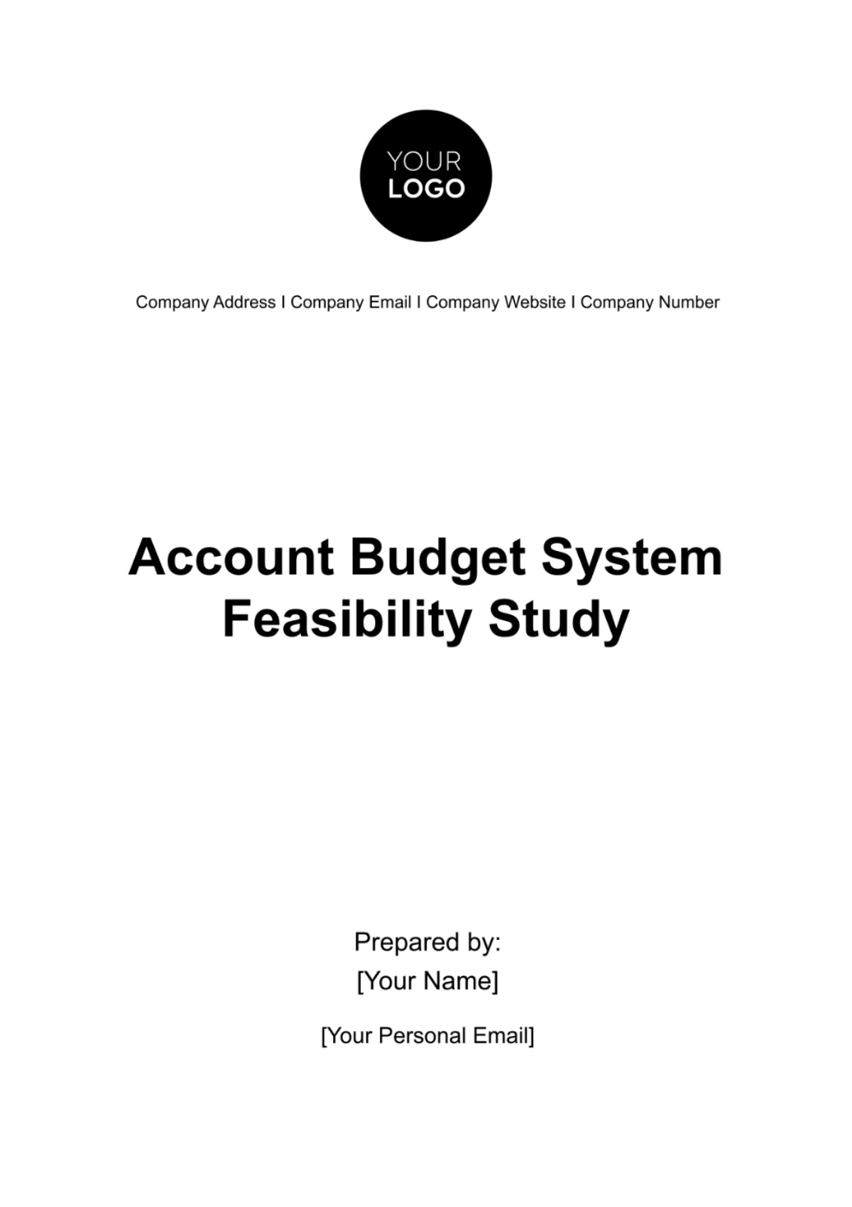 Free Account Budget System Feasibility Study Template