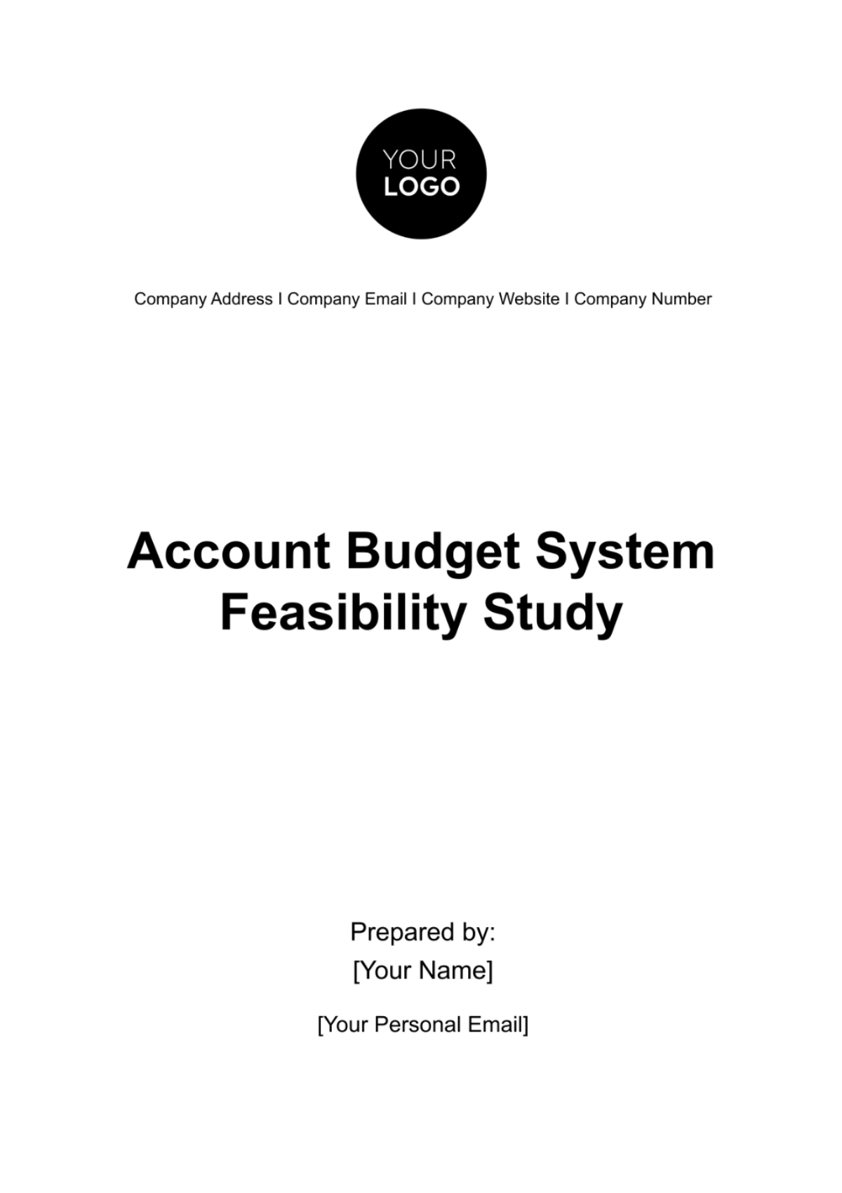 Account Budget System Feasibility Study Template