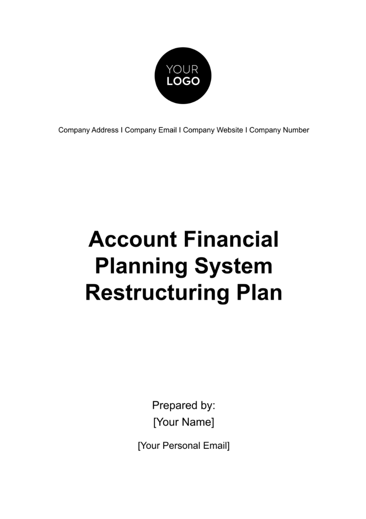 Free Account Financial Planning System Restructuring Plan Template