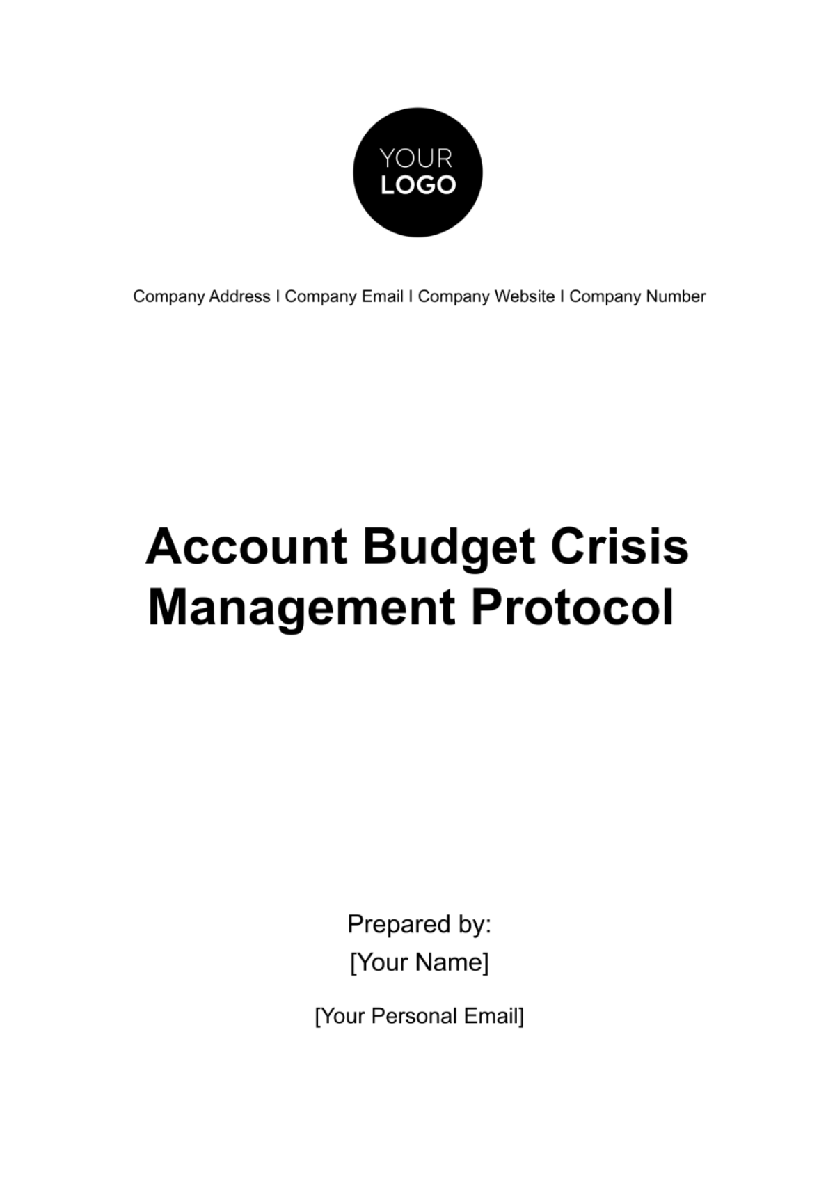 Account Budget Crisis Management Protocol Template - Edit Online & Download