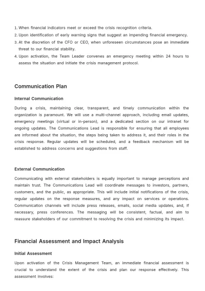 Free Account Budget Crisis Management Protocol Template to Edit Online