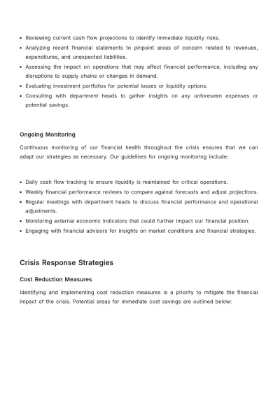 Free Account Budget Crisis Management Protocol Template to Edit Online