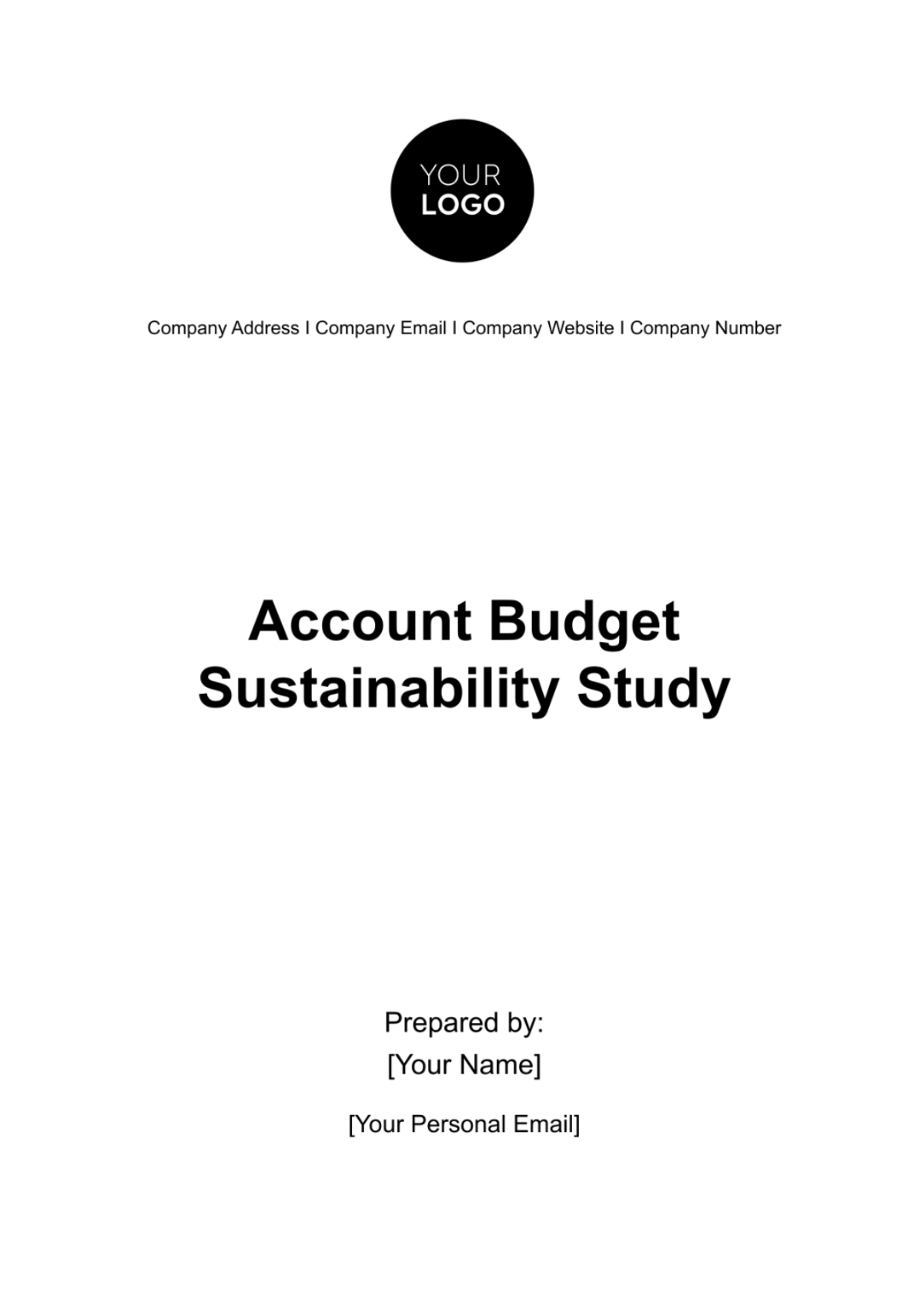 Account Budget Sustainability Study Template - Edit Online & Download