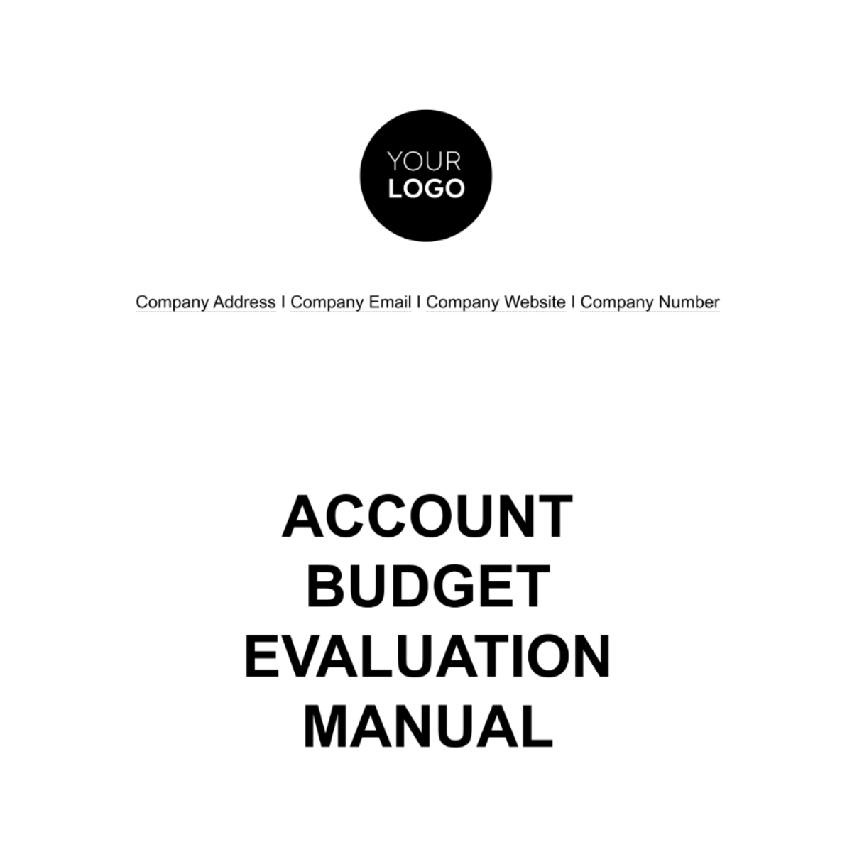 Account Budget Evaluation Manual Template