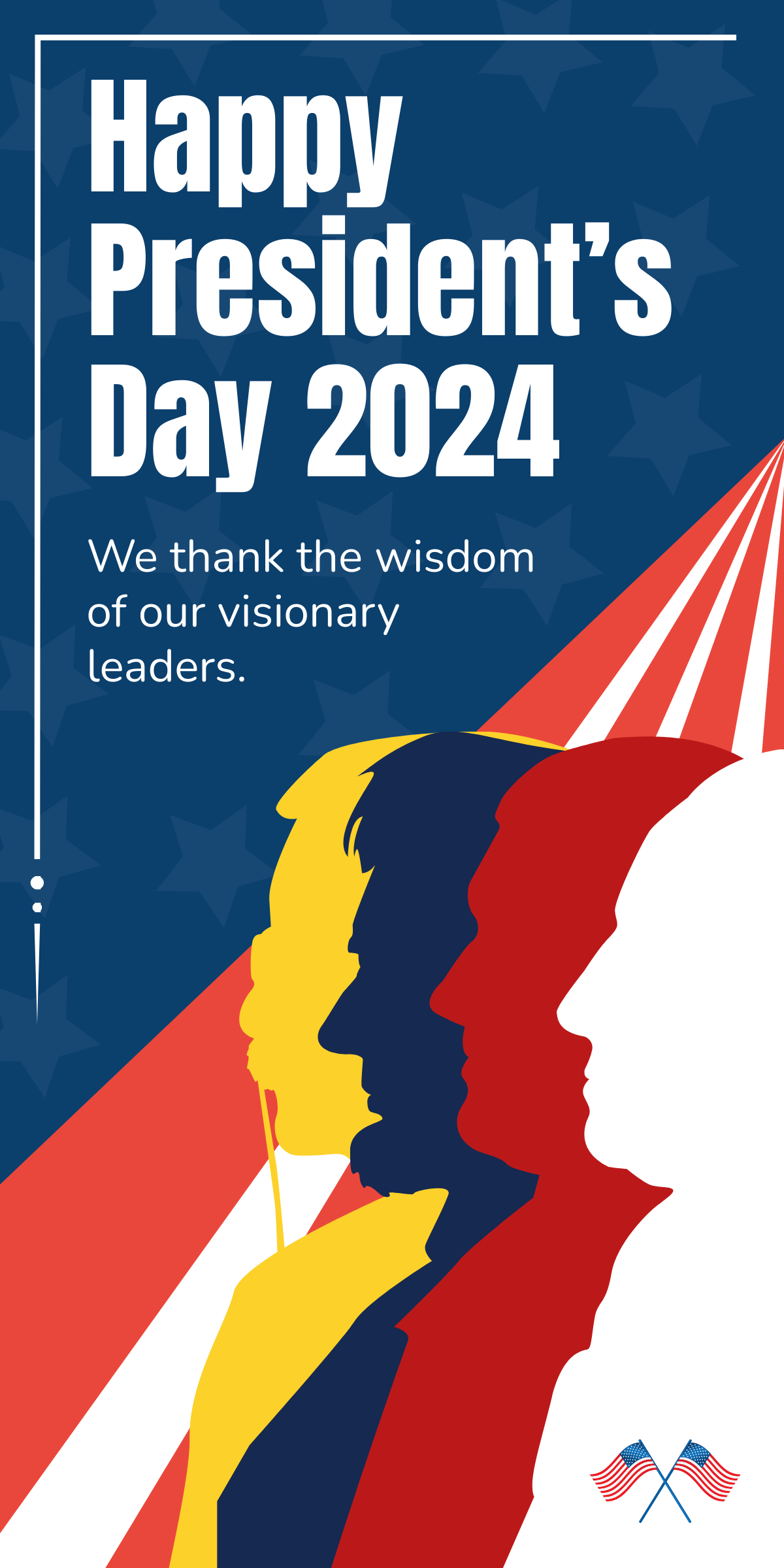 President's Day Vertical Banner