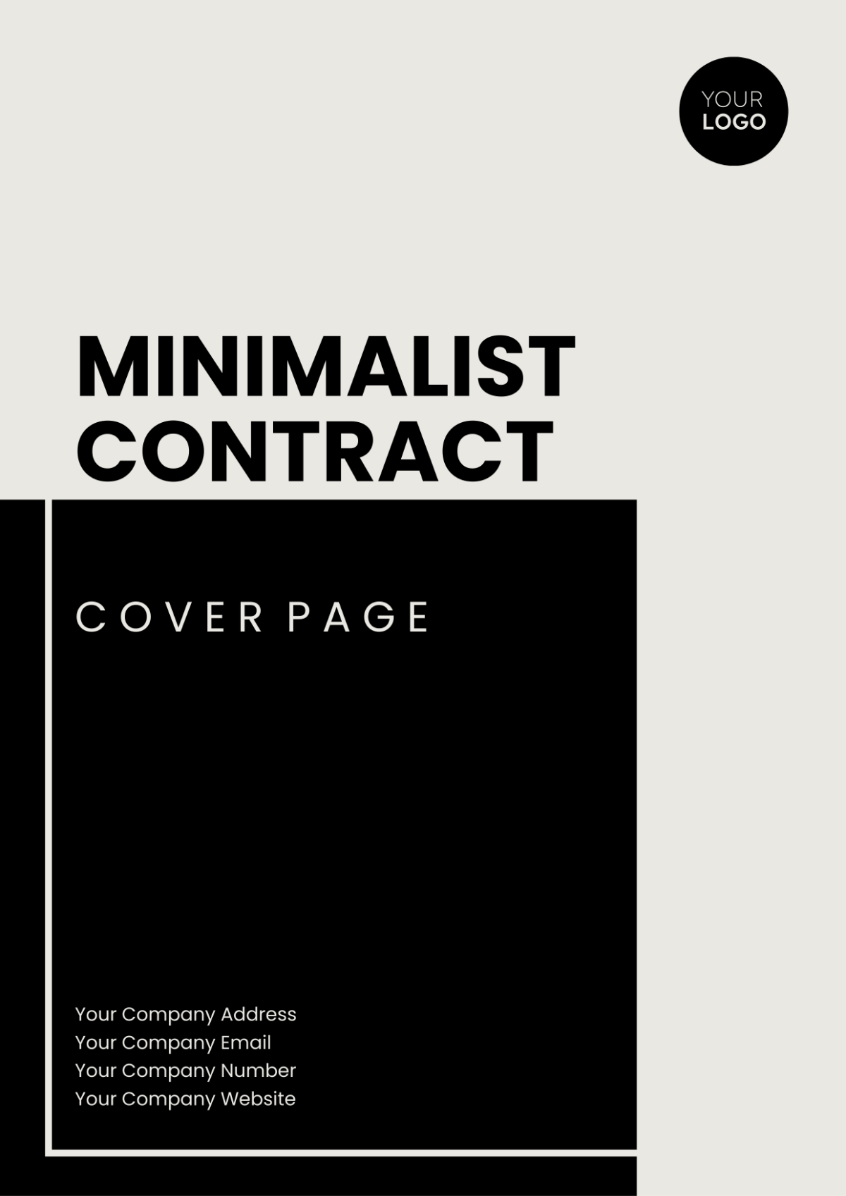 Minimalist Contract Cover Page