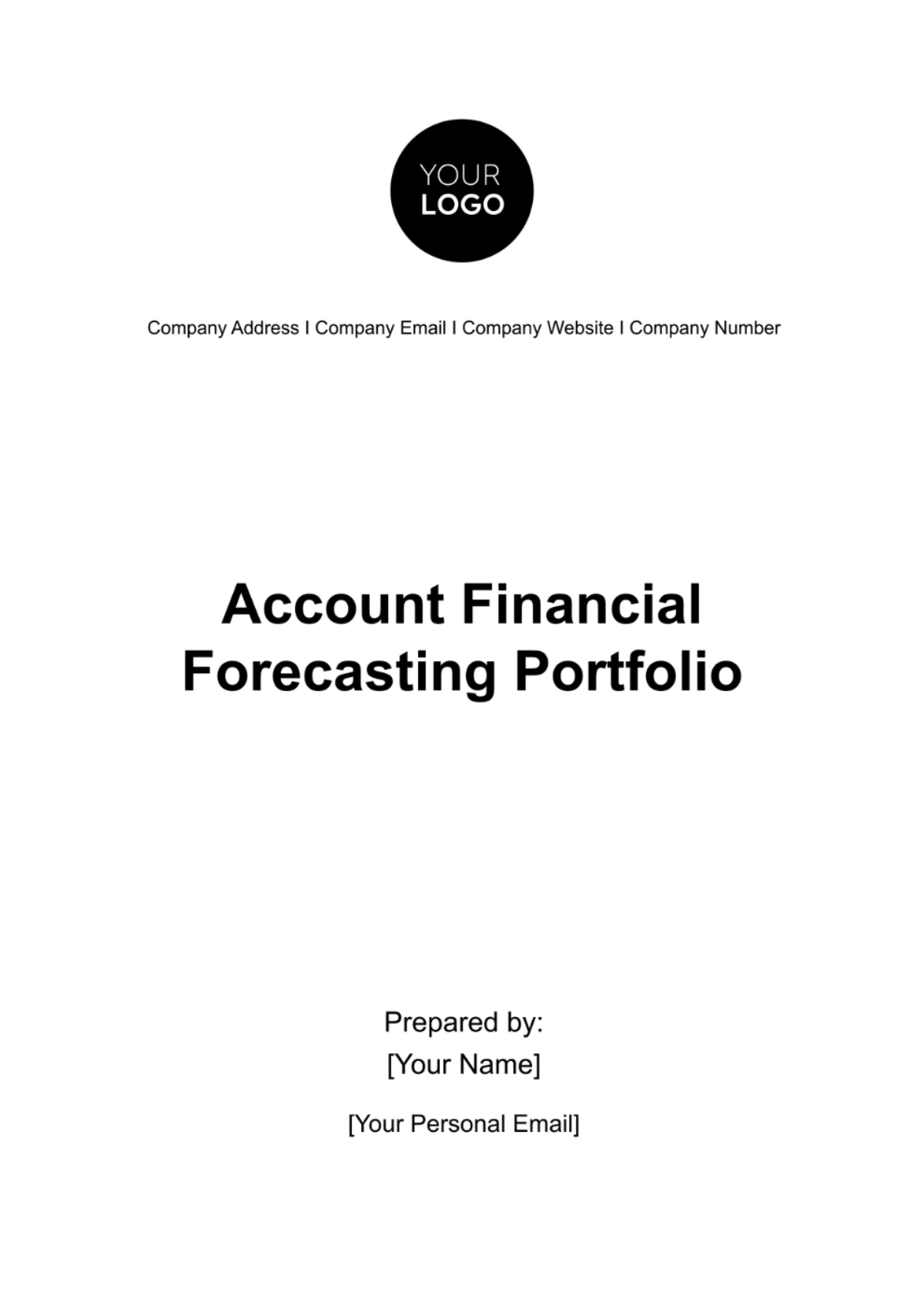 Account Financial Forecasting Portfolio Template