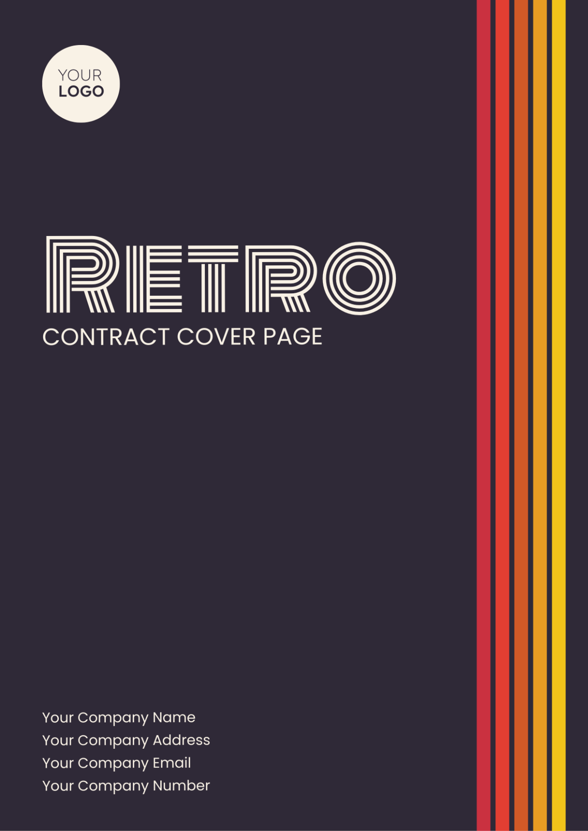 Retro Contract Cover Page