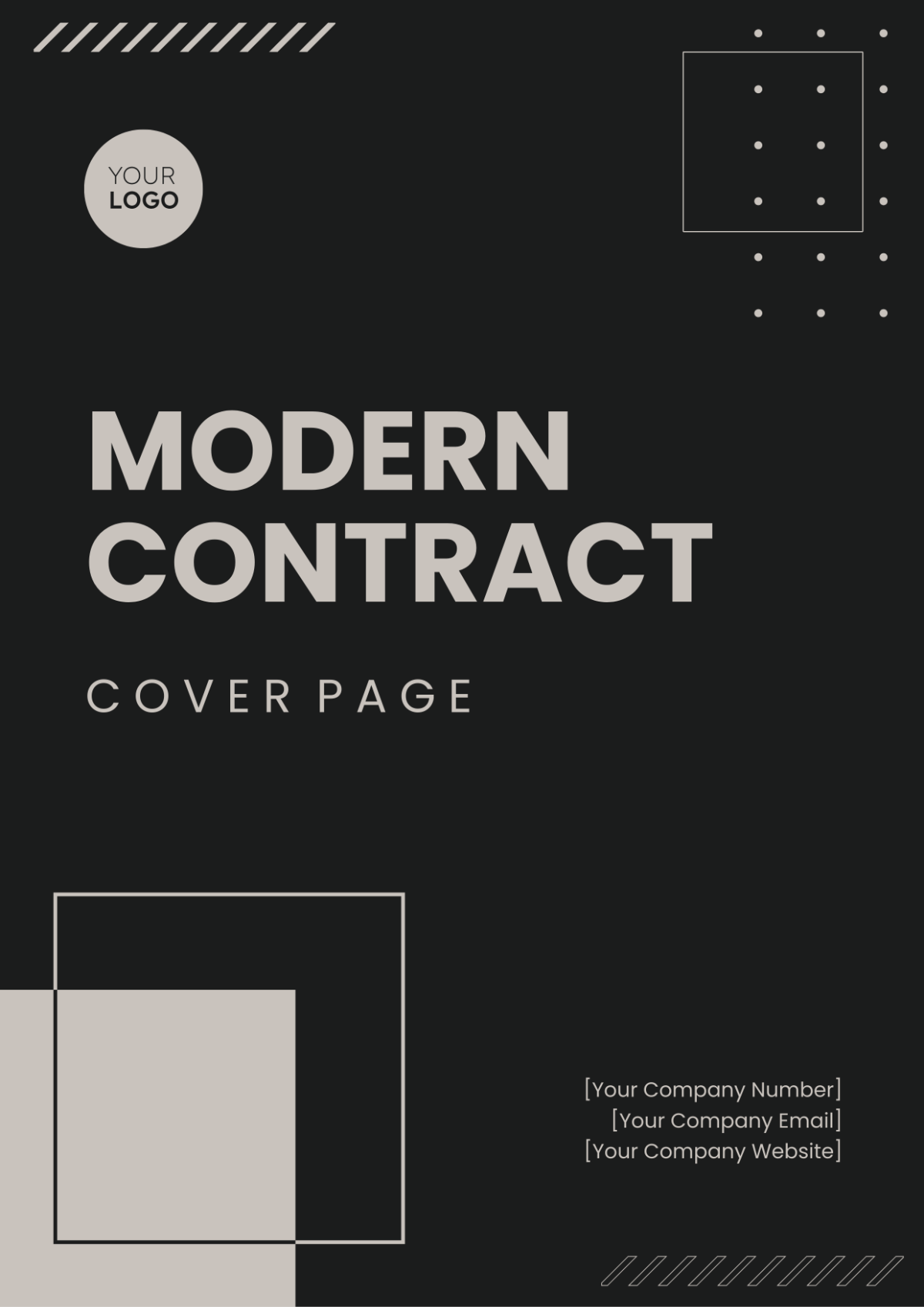 Modern Contract Cover Page