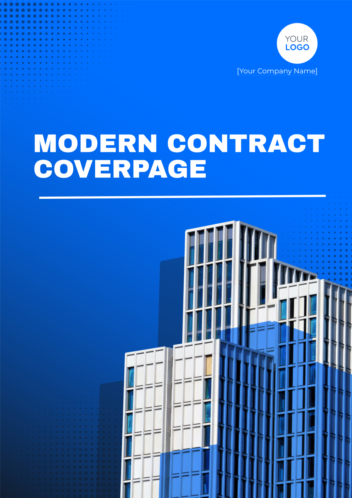 Modern Contract Cover Page Template