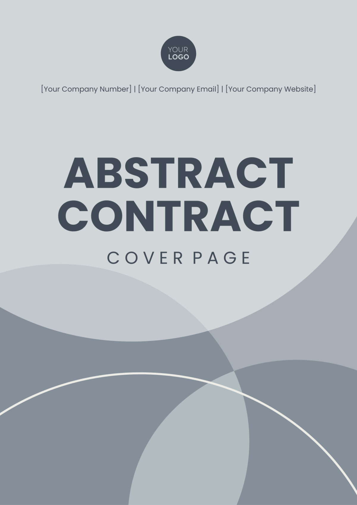 Free Abstract Contract Cover Page Template