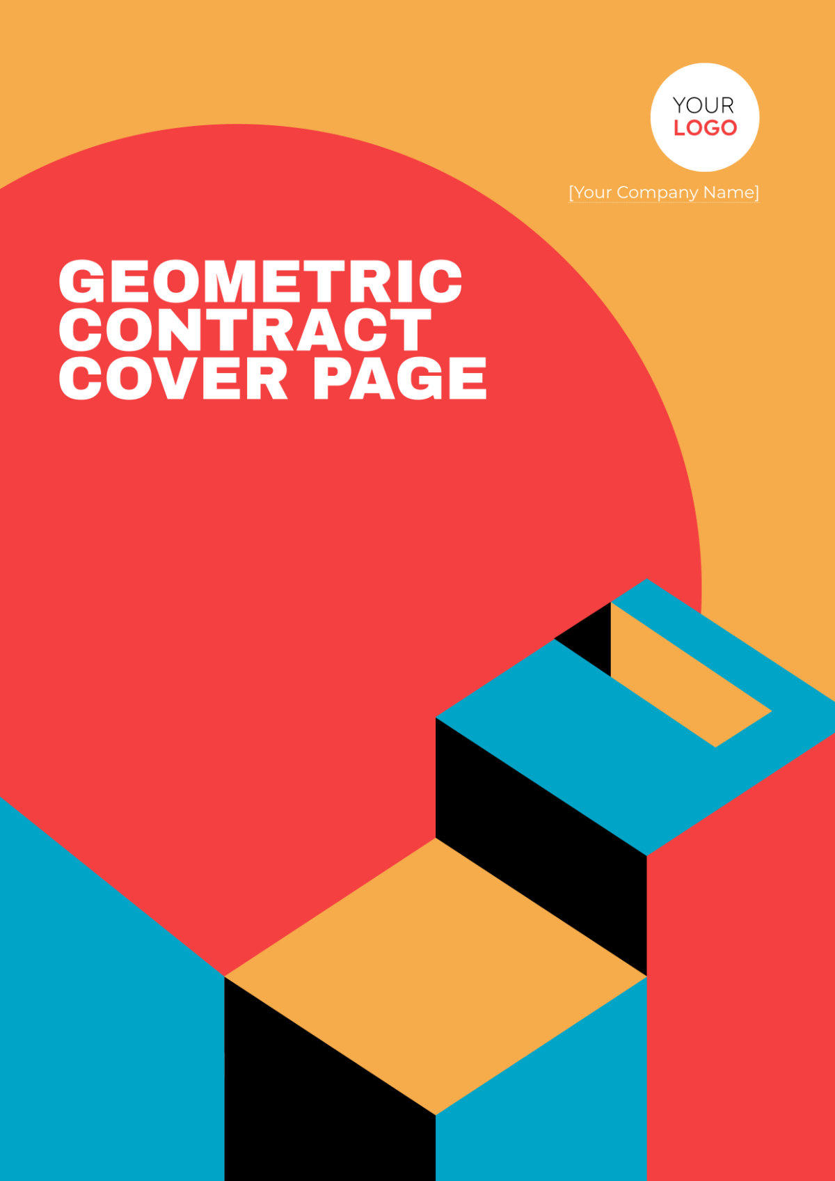 Geometric Contract Cover Page Template
