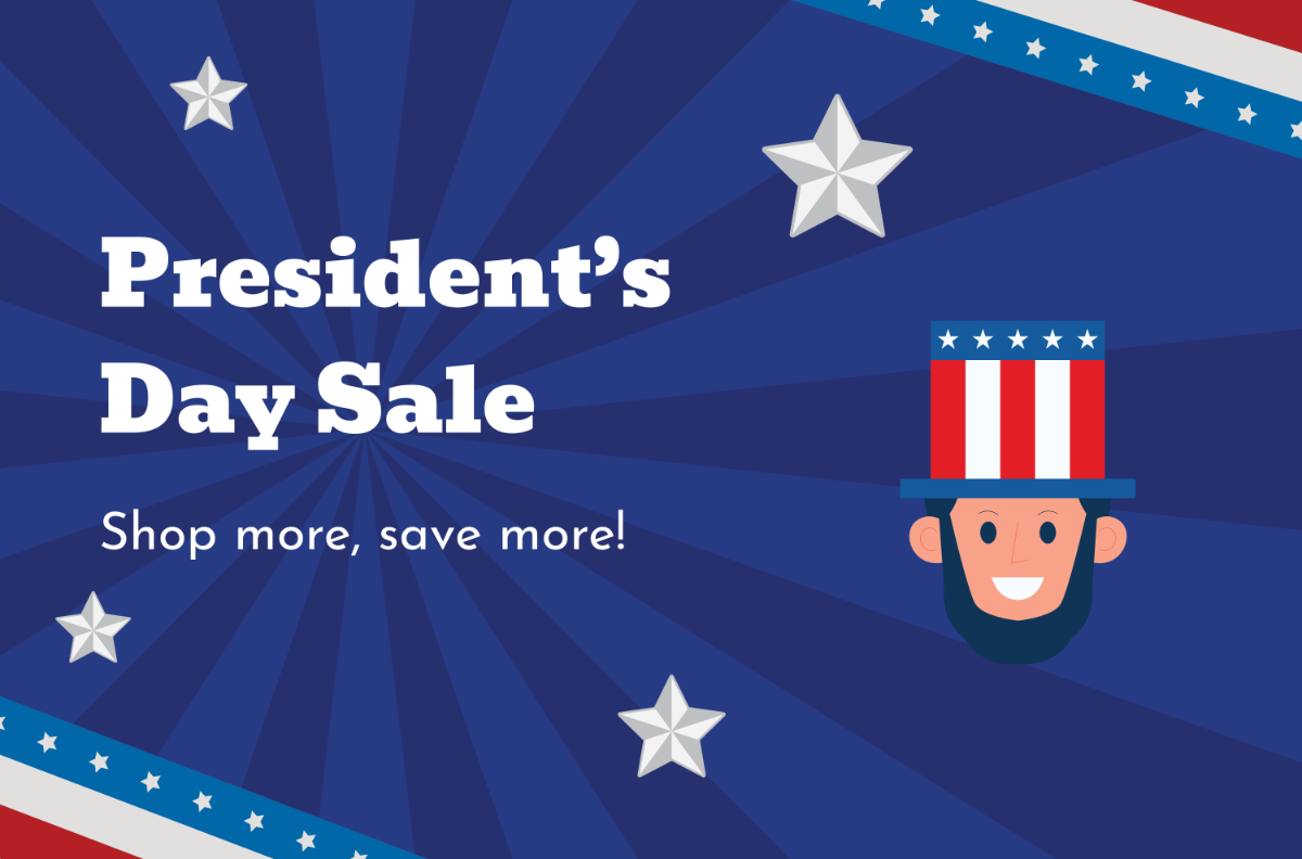 Free President's Day Sale Banner Template