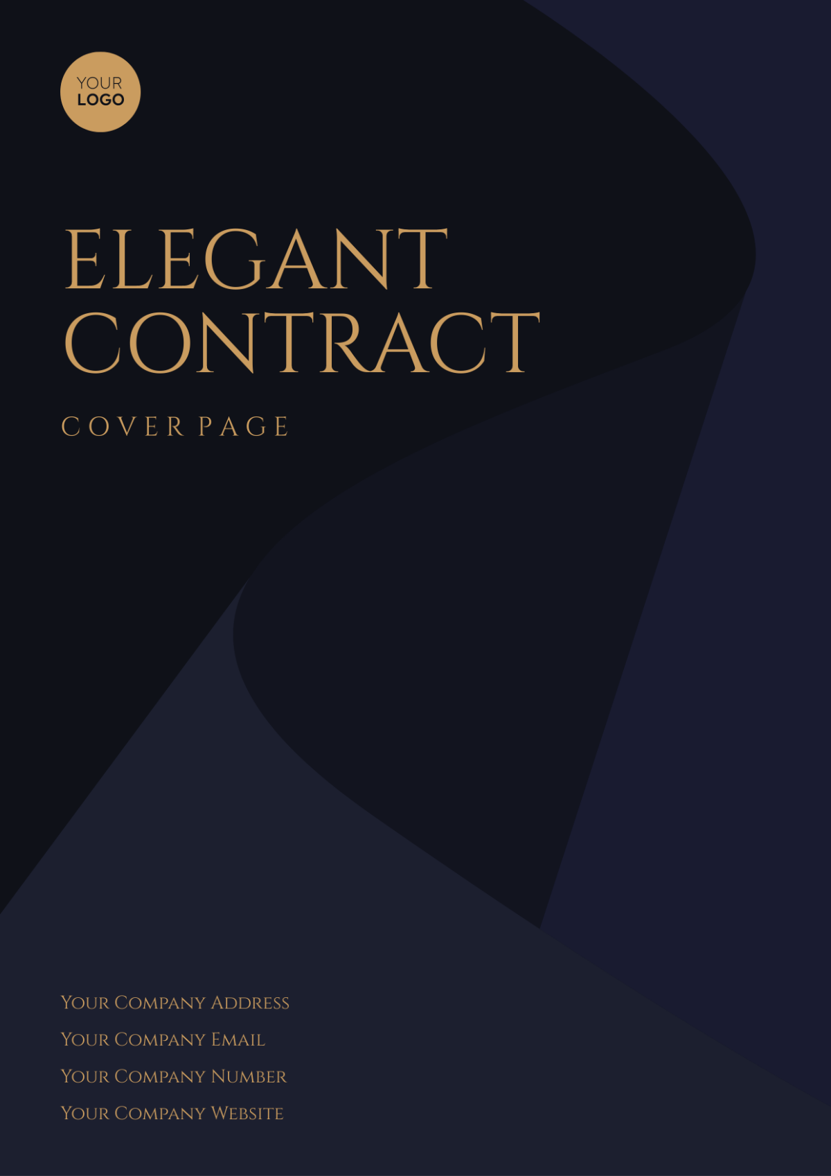Elegant Contract Cover Page