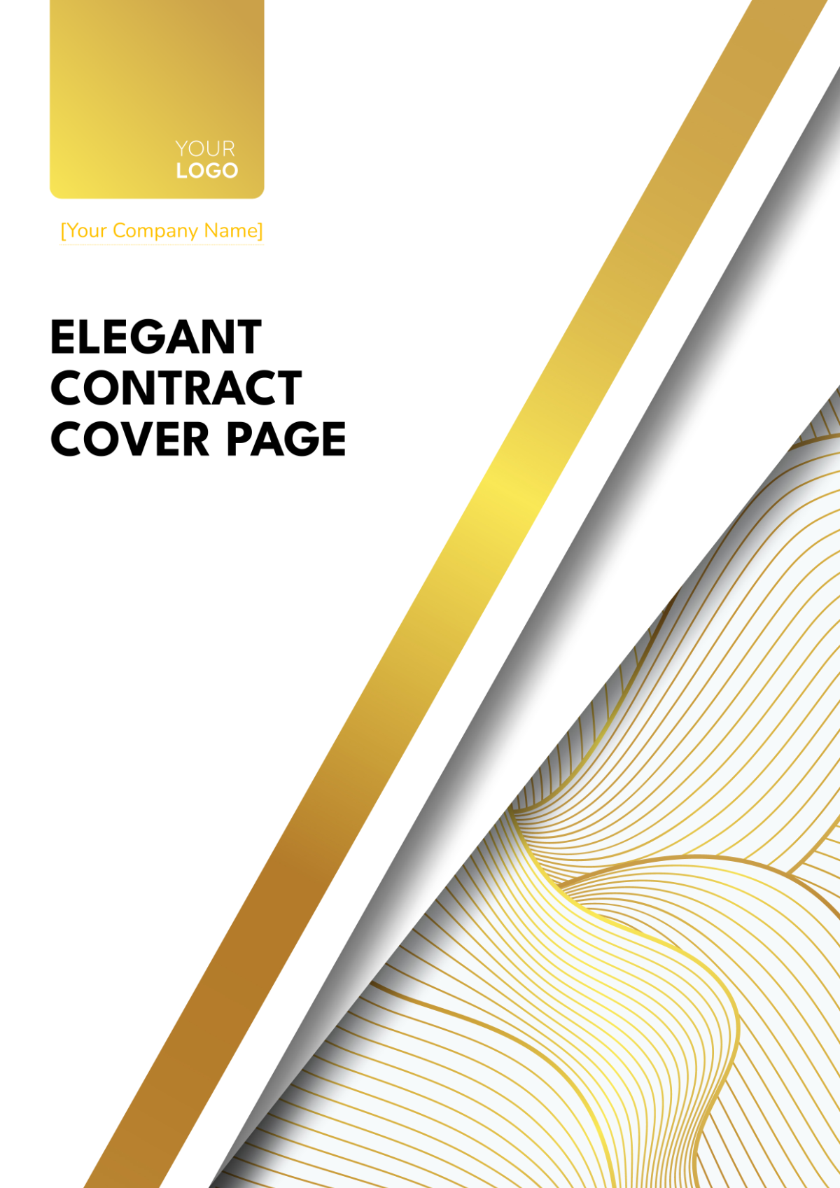 Elegant Contract Cover Page Template