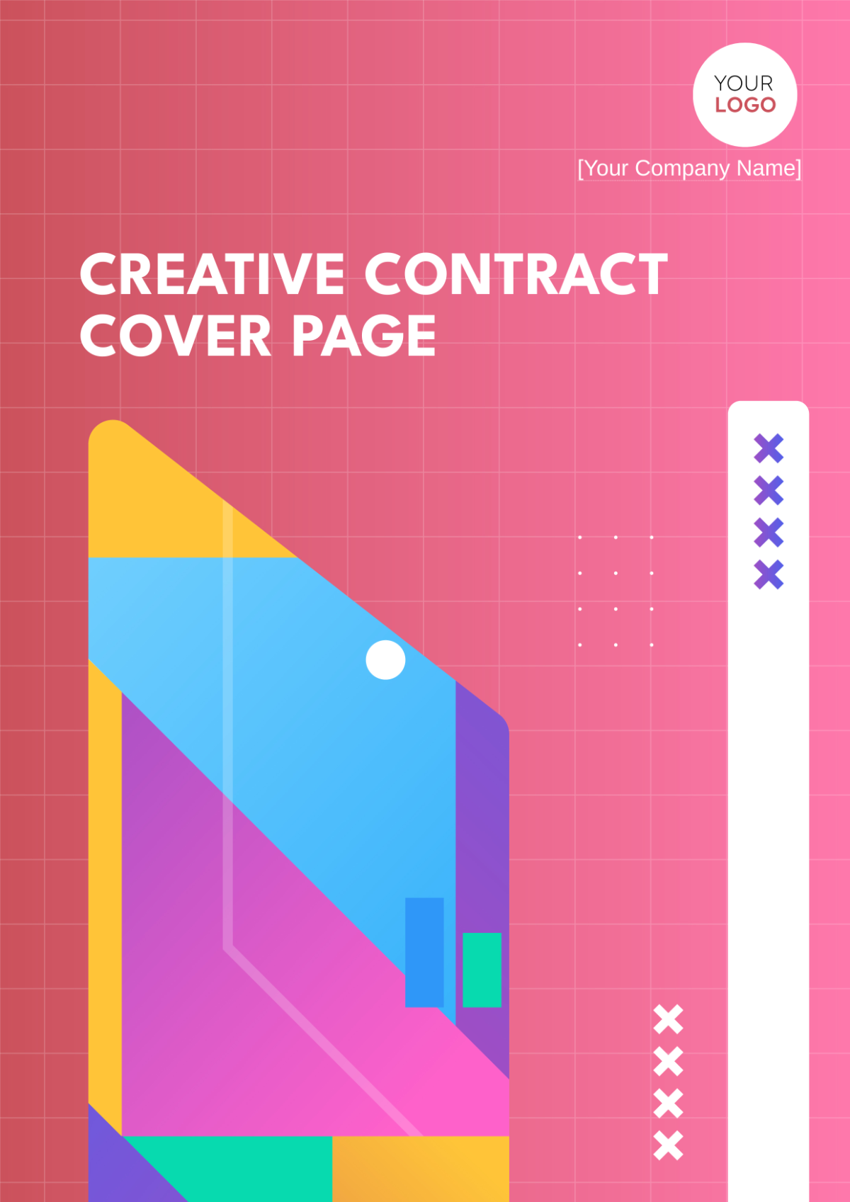 Creative Contract Cover Page Template
