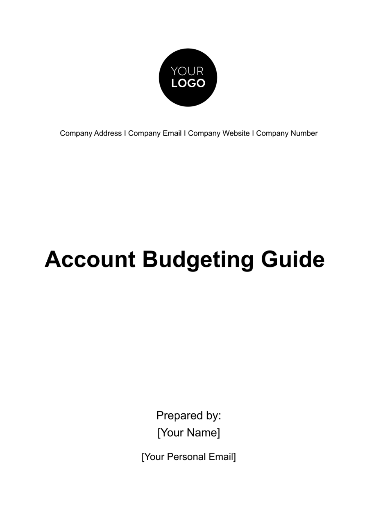 Account Budgeting Guide Template