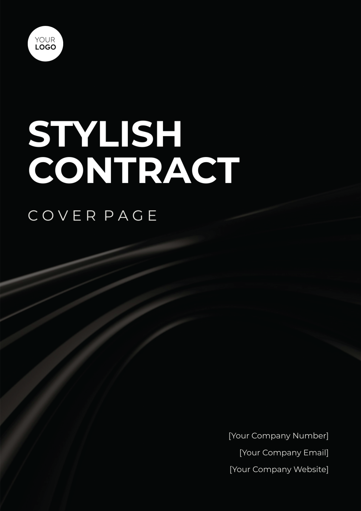 Free Stylish Contract Cover Page Template