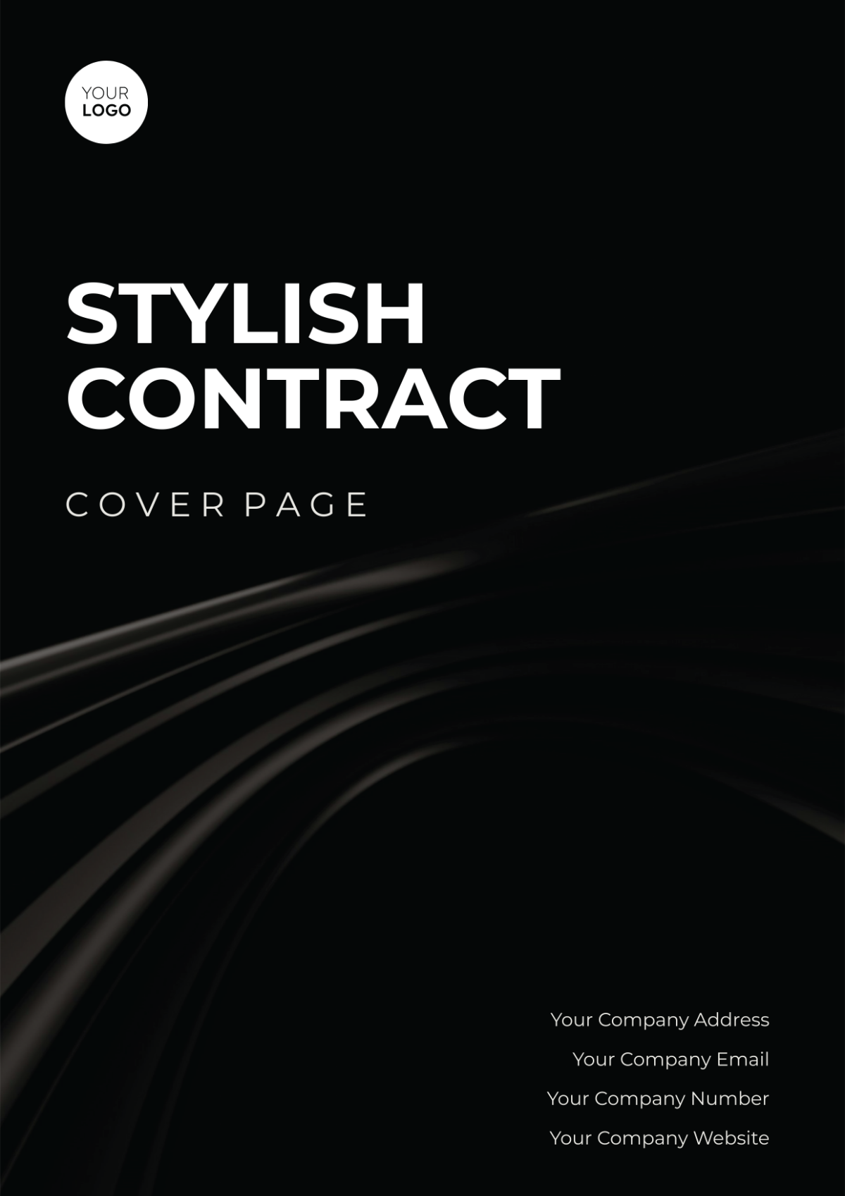 Stylish Contract Cover Page