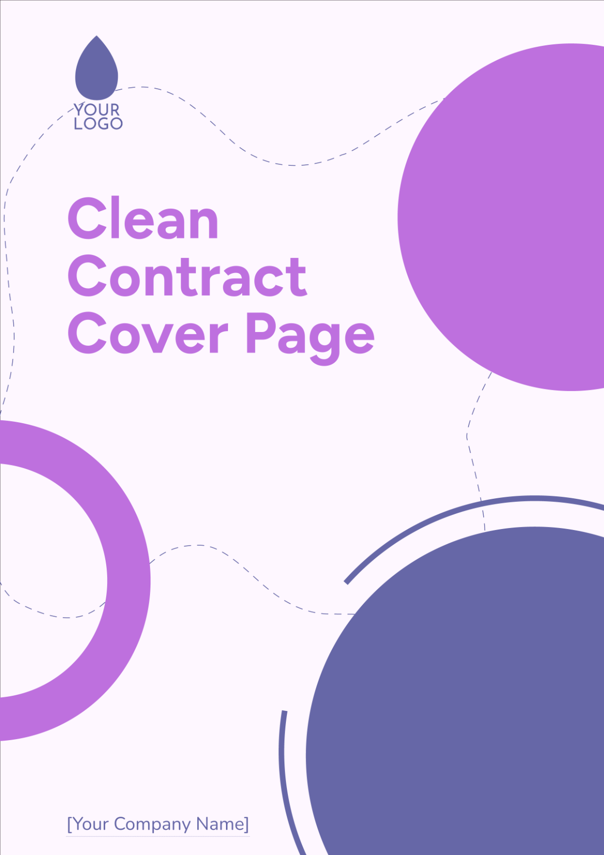 Clean Contract Cover Page Template