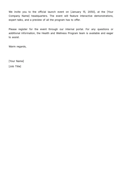 Free Health and Wellness Program Letterhead Template to Edit Online